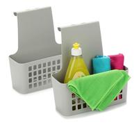 com-four® 2X Panier Suspendu en Plastique, Organiseur Robuste pour Cuisine