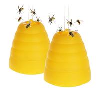 COM-FOUR® 2X piège à Insectes avec Couvercle Amovible - piège Vivant respectueux de la Nature à Suspendre - Protection Contre Les Insectes respectueuse des Animaux (Conception de Ruche - 2 pièces)