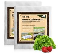 com-four® 30 m² de Non-tissé pour Cadre Froid - Non-tissé d'hiver 17 g/m² comme Protection Contre Le Gel - Non-tissé de Couverture 1,5 x 10 m - Non-tissé de Parterre surélevé (.30m²-17g/m²)