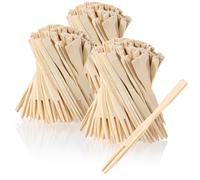 COM-FOUR® 300x brochettes à amuse-gueules, piques à frites en bois | brochettes en bois à deux dents - fourchettes à frites idéales pour les buffets