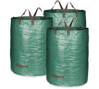 COM-FOUR® 3x Sacs à déchets de Jardin XL, Sac de Jardin Pliable | Poubelle Pliante indéchirable pour Feuilles - déchets Verts et déchets de Jardin