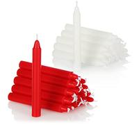 COM-FOUR® 40X Bougies d'arbre en cire, Bougies d'arbre de Noël | bougies pyramidales pour Noël - petites bougies - Ø 11 x 105 mm