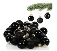 COM-FOUR® 40x Boules de Noël, décorations pour Le Sapin de Noël | mini boules en verre Ø 3 cm - décoration de Noël - petites boules de sapin de Noël en verre véritable pour Noël