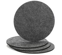 COM-FOUR® 4X Dessous de Verre en Feutre - protecteurs de Table en Feutre Robuste - Base pour Pots, Verres, Bols et vases - Tapis de Protection Rond pour Tables et Meubles Ø 20 cm