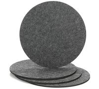 COM-FOUR® 4X Dessous de Verre en Feutre - protecteurs de Table en Feutre Robuste - Base pour Pots, Verres, Bols et vases - Tapis de Protection Rond pour Tables et Meubles Ø 25 cm