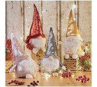 com-four® 4X lutins de Noël Haut de Gamme pour Les décorations de Noël, Figurines Hivernales comme Objets de décoration, Jolis tabourets de Bord comme décorations