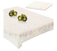 com-four® 4X nappes avec Motif de Noël - Nappe Centrale au Motif de Noël - Nappe Lavable env. 80 x 80 cm - Linge de Table Festif pour Tables, couronnes de l'Avent, Pyramides
