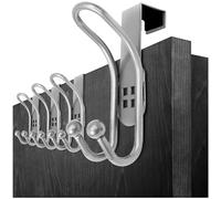 com-four® 4x Patères de Porte - Patères Doubles avec Protection en Mousse pour Portes de Chambre et de Placard - Patères à Suspendre sans Perçage - Porte-Serviettes et Veste en métal
