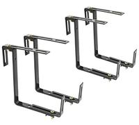 com-four® 4x porte-jardinière pour parapets et garde-corps de balcon - porte-jardinière universel et réglable - pas de perçage