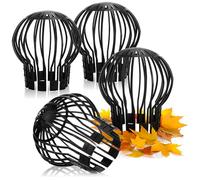 com-four® 4X protège-gouttières pour tuyaux de Descente - protège-Feuilles pour tuyaux de 5 à 11 cm Ø - Filtre à Feuilles pour éviter Le colmatage