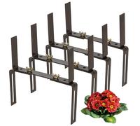 com-four® 4X Supports de bacs à Fleurs pour parapets et balustrades de Balcon - Fixation métallique Flexible pour bacs à Plantes - réglable en 2 Directions - sans perçage