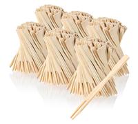 COM-FOUR® 600x brochettes à amuse-gueules, piques à frites en bois | brochettes en bois à deux dents - fourchettes à frites idéales pour les buffets