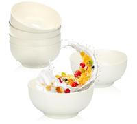 com-four® 6x bols à céréales en porcelaine 600 ml - bol à dessert blanc, empilable - Basic Bols Design White - snack pour dessert, snacks ou glaces - 6 personnes