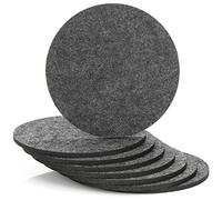 COM-FOUR® 8X Dessous de Verre en Feutre - protecteurs de Table en Feutre Robuste - Base pour Pots, Verres, Bols et vases - Tapis de Protection Rond pour Tables et Meubles Ø 15 cm