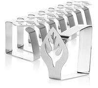 com-four® 8X Pinces à Nappe Premium en Acier Inoxydable, Supports à Tissus | Pinces de Table pour l'intérieur et l'extérieur - Clips métalliques