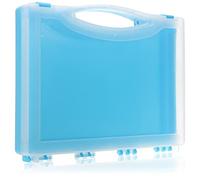 COM-FOUR® Boîtes polyvalentes avec poignée - Mallette en Plastique avec Fermeture 25x16x3,5 cm - boîte à Outils, Rangement Accessoires, boîte à leurres, Bricolage et visserie (Bleu Clair)