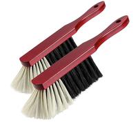 COM-FOUR® Brosse à Main 2X en Bois - Brosse à Main avec Poils de CRIN - Brosse à Main avec Trou de Suspension - env.30 cm (2 pièces)