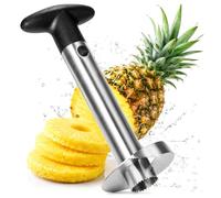 COM-FOUR® coupe-ananas 3 en 1, éplucheur d'ananas en acier inoxydable | va au lave-vaisselle - vide-ananas - vide-ananas avec lame tranchante
