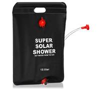 com-four® Douche de Camping, Douche Solaire compacte avec 15 L | douche extérieure mobile pour le camping - le jardin - la plage et les vacances