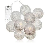 com-four® Guirlande lumineuse LED boule, éclairage avec 10 LEDs au décor | décoration pour Noël - anniversaires - mariages ou fêtes