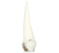 com-four® Nain de Noël pour décorations de Noël - Figurine scandinave comme Objet de décoration - Nain suédois Debout comme décoration de Table - Figurine de Collection - Père Noël avec écorce