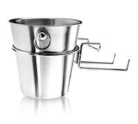 COM-FOUR® Seau à champagne avec support de table, seau de refroidissement | vin et champagne - refroidisseur à vin en acier inoxydable