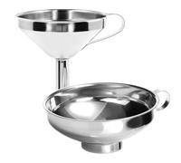 com-four® Set de 2 Entonnoirs en Acier Inoxydable 304 | Entonnoirs de Remplissage pour Bocaux et Conserves, Entonnoirs à Confiture avec Bec Verseur