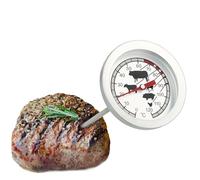 COM-FOUR® Thermomètre à rôtir en acier inoxydable, thermomètre à viande