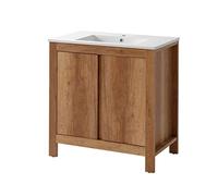 COMAD Ensemble Meuble Vasque Salle De Bain - Bois - 60 Cm - Typical Oak