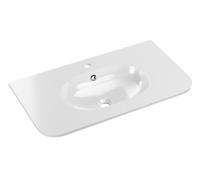 Comad Pure lavabo 80x46 cm semi-circulaire de meuble blanc brillant PURE WHITE GLOSS UM 80-46