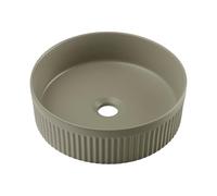 COMAD Vasque à Poser En Céramique à Rainures "beyond" - Vert Olive Mat - D 36 Cm