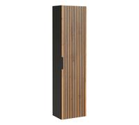 Comad Xilo armoire 35x25x140 cm latérale suspendue noir-gris-chêne XILO BLACK WOTAN 80-01-D-1D