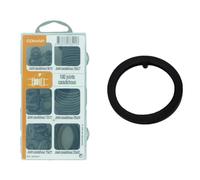 Comap Coffret de 100 joints caoutchouc pour sanitaire & Wirquin 30724281 Joint plat de siphon 45x34x2 mm pour vidage, noir
