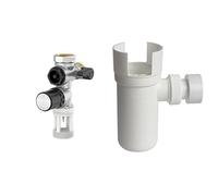 COMAP R110007001 Groupe de sécurité 889 siège INOX Droit pour Chauffe Eau, cumulus-20x27 ou 3/4", Gris & S600100 Groupe DE SECURITE, sans