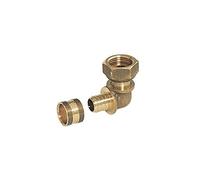 COMAP Raccord PER à glissement - Coude à écrou tournant - Diamètre ⌀12x1,1 mm - Femelle 1/2" (15x21) - Pexy pour Tubes PER - 4293