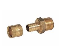 COMAP Raccord PER à glissement - Droit - Diamètre ⌀12x1,1 mm - Mâle fixe 1/2" (15x21) - Pexy pour Tubes PER - 4270