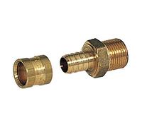 COMAP Raccord PER à glissement - Droit - Diamètre ⌀20x1,9 mm - Mâle fixe 1/2" (15x21) - Pexy pour Tubes PER - 4274