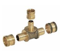 COMAP Raccord PER à glissement - Té réduit - Diamètre ⌀20x1,9-16x1,5-20x1,9 mm - Pexy pour Tubes PER - 4309
