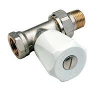 Comap Robinet manuel droit à simple réglage pour radiateur - Droit Femelle 3/4" - Thermostatisable - EuroSar - 419206 Inox