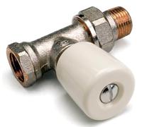 COMAP Robinet manuel droit à simple réglage pour radiateur - Droit Femelle 3/8" - Thermostatisable - EuroSar - 419203 Inox