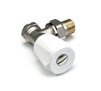 COMAP Robinet manuel équerre à double réglage pour radiateur - Equerre Femelle 3/8" - Thermostatisable - EuroSar - 408203