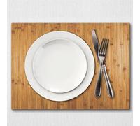 Comart - 4 Sets de Table Bambou - Résistants Chaleur - 30x45 - Naturel