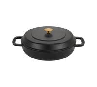 Combekk Sauteuse Combekk Enameled en fonte émaillée Ø28 cm Black-gold knob