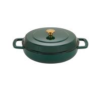 Combekk Sauteuse Combekk Enameled en fonte émaillée Ø28 cm Holly Green-gold knob