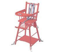 Combelle - Chaise haute Marcel transformable barreaux - Rose