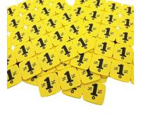 CombiCraft 1000 jetons événementiels séparables en Jaune fabriqué en Plastique recy estiné comme jetons de Festival, jetons de Consigne ou comme jetons de buvette