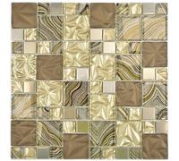 Combinaison cristal / acier mixte beige/marron carrelage mosaïque carrelage mural carrelage carrelage carrelage cuisine salle de bain