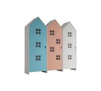Combinaison d'armoires 3 parties casami bruges bleu rose banc