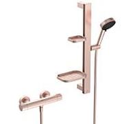 Ideal Standard Ceratherm Alu+ Robinetterie de douche en applique avec mitigeur thermostatique, BE227RO,