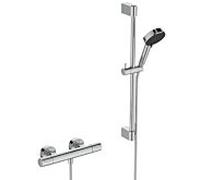 Combinaison de douche T Ceratherm A8536AA avec thermostat de douche, barre de douche 60 chromé , douchette 2F, 8 l, Ideal Standard